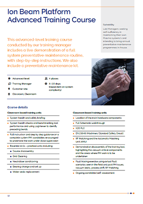 Plasma Advanced Training Course