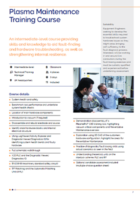Plasma Maintenance Course
