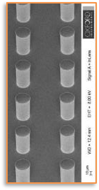 Biomedical microfluidic filter SEM silicon etch 